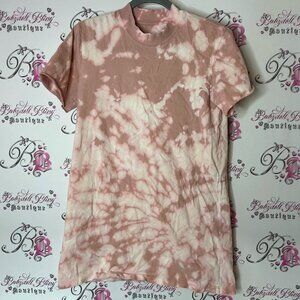 Province of Canada tshirt mini dress Pink Tie-Dye T-Shirt boho stretchy